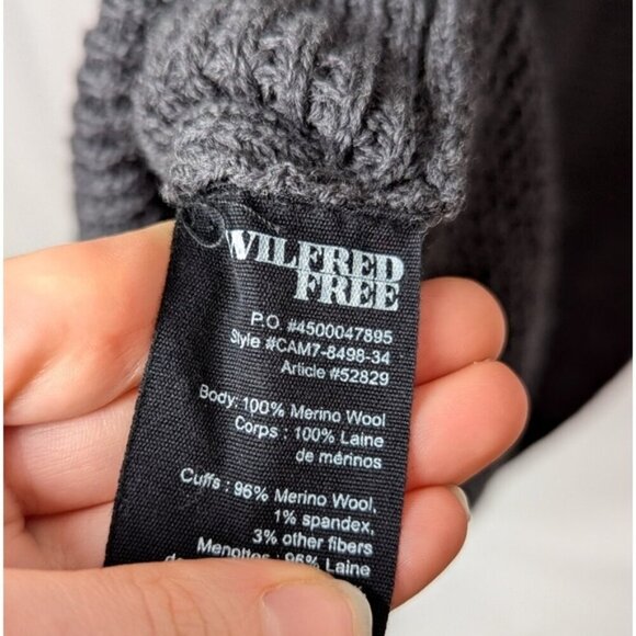 WILFRED Bianca Dress Sweater Long Sleeve Mini Grey Aritzia XS - Picture 11 of 11